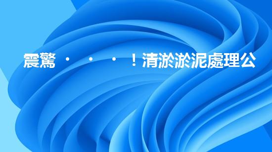 震驚！清淤淤泥處理公司哪家強(qiáng)？在線等，挺急的！